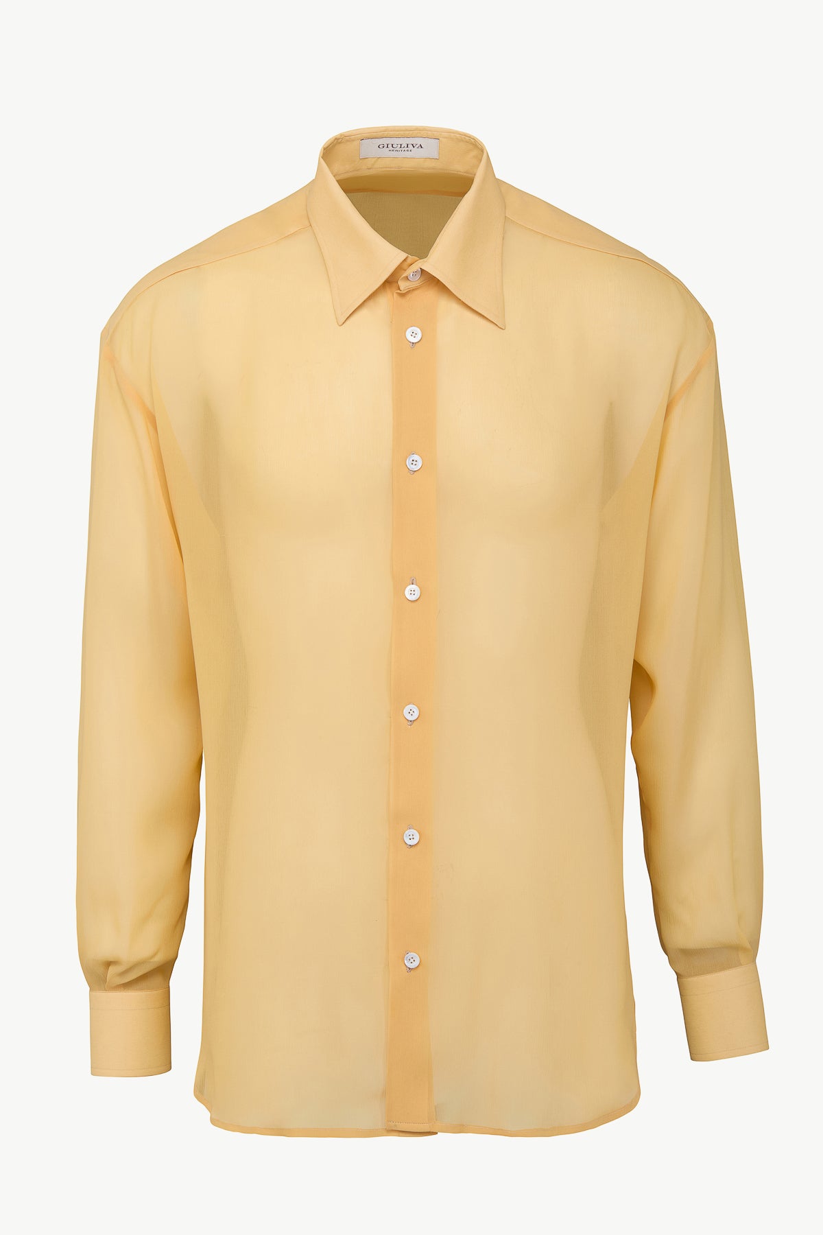 fitted lace wedding dress Tailored Shirts for Men: Buy Yellow Dress Shirt | My Suit Tailor Slim / Xs main image 1