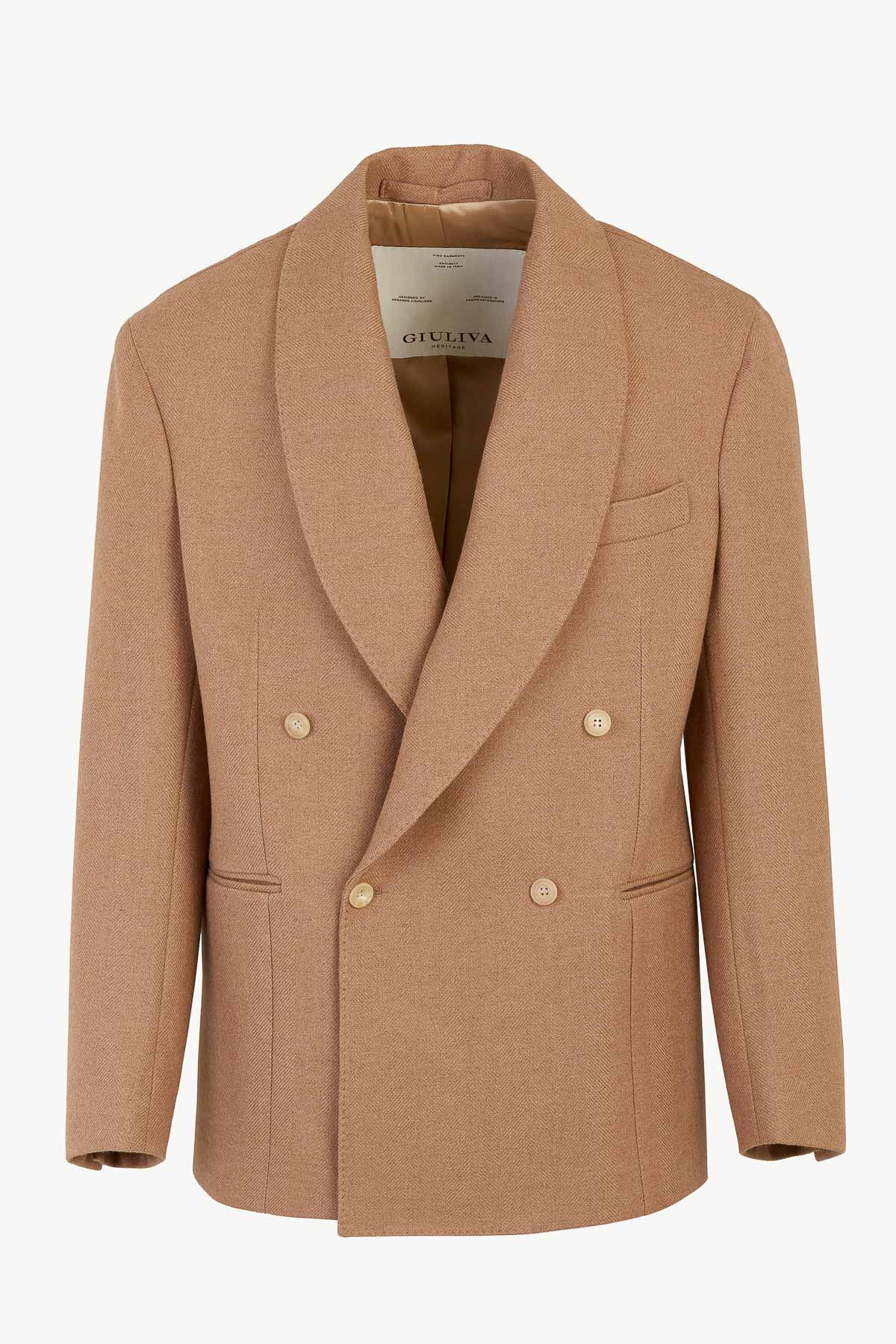 David Blazer in Herringbone Camel – Giuliva Heritage