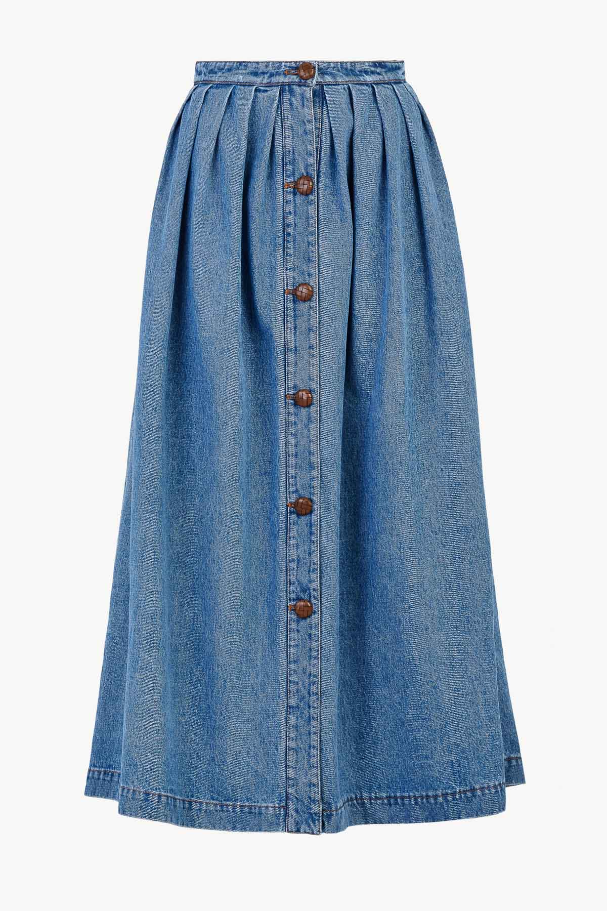Lilium Skirt in Denim – Giuliva Heritage