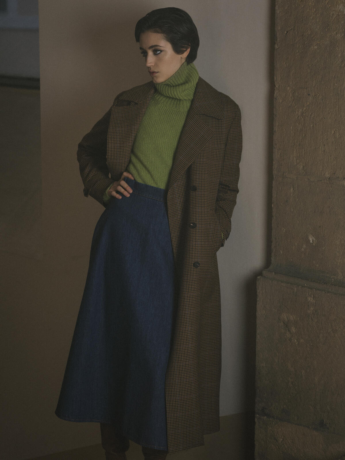 Christie Trench Coat in Wool Gun Club check – Giuliva Heritage