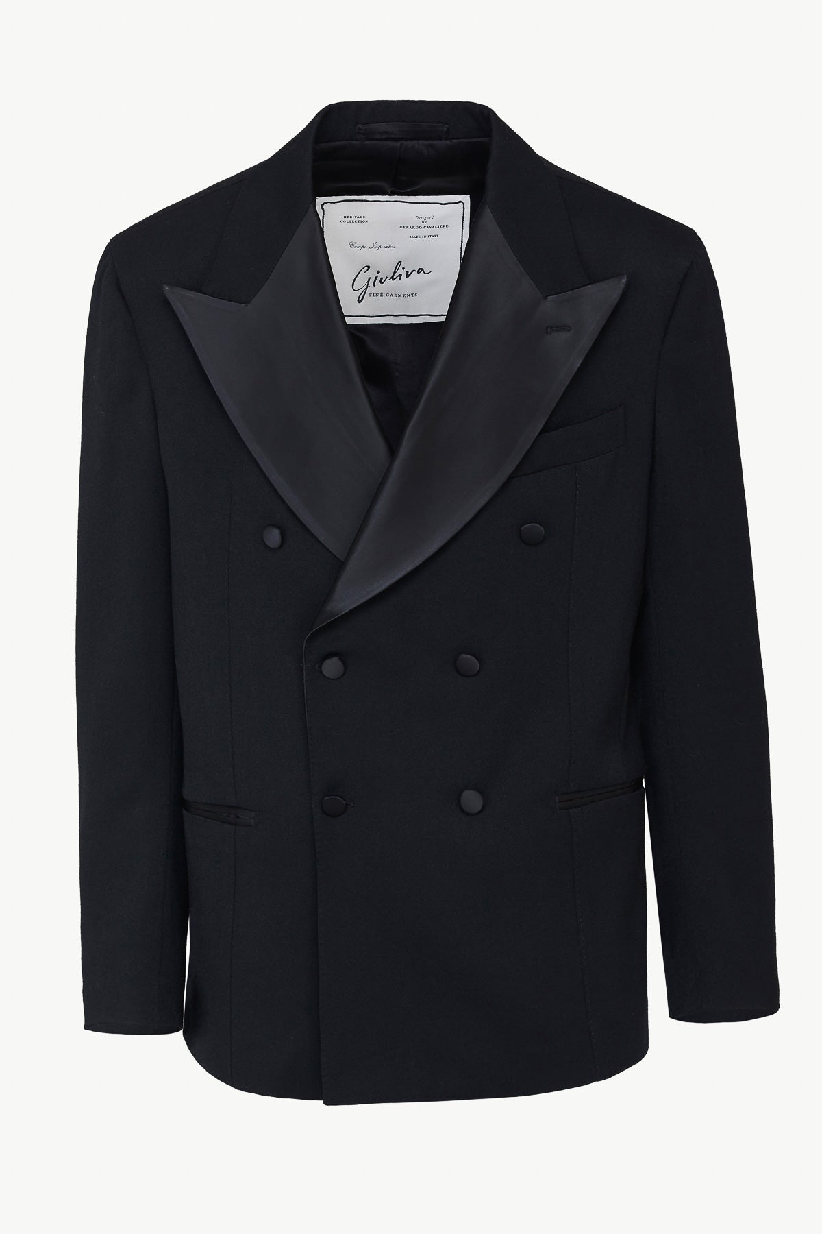 Tonino Smoking Blazer in Wool Barathea
