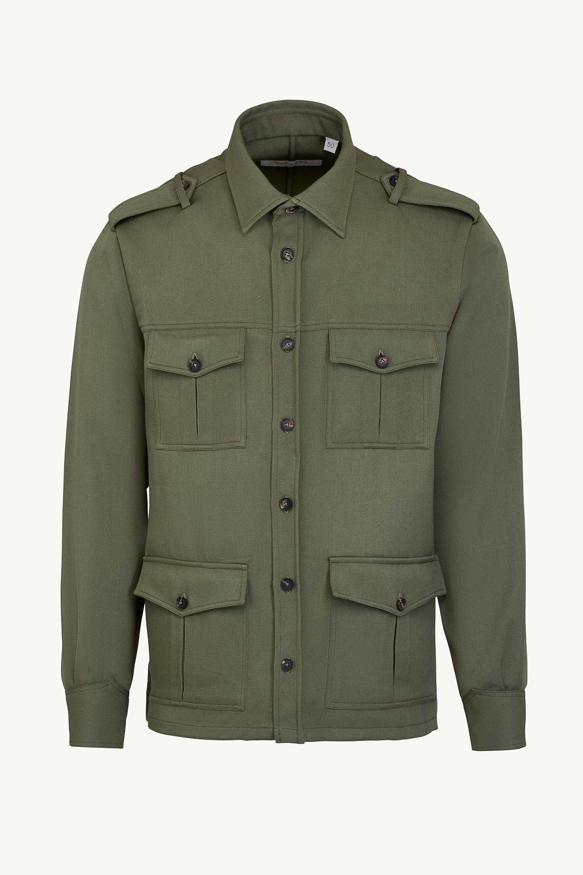 Cesare Shirt in Wool Drill