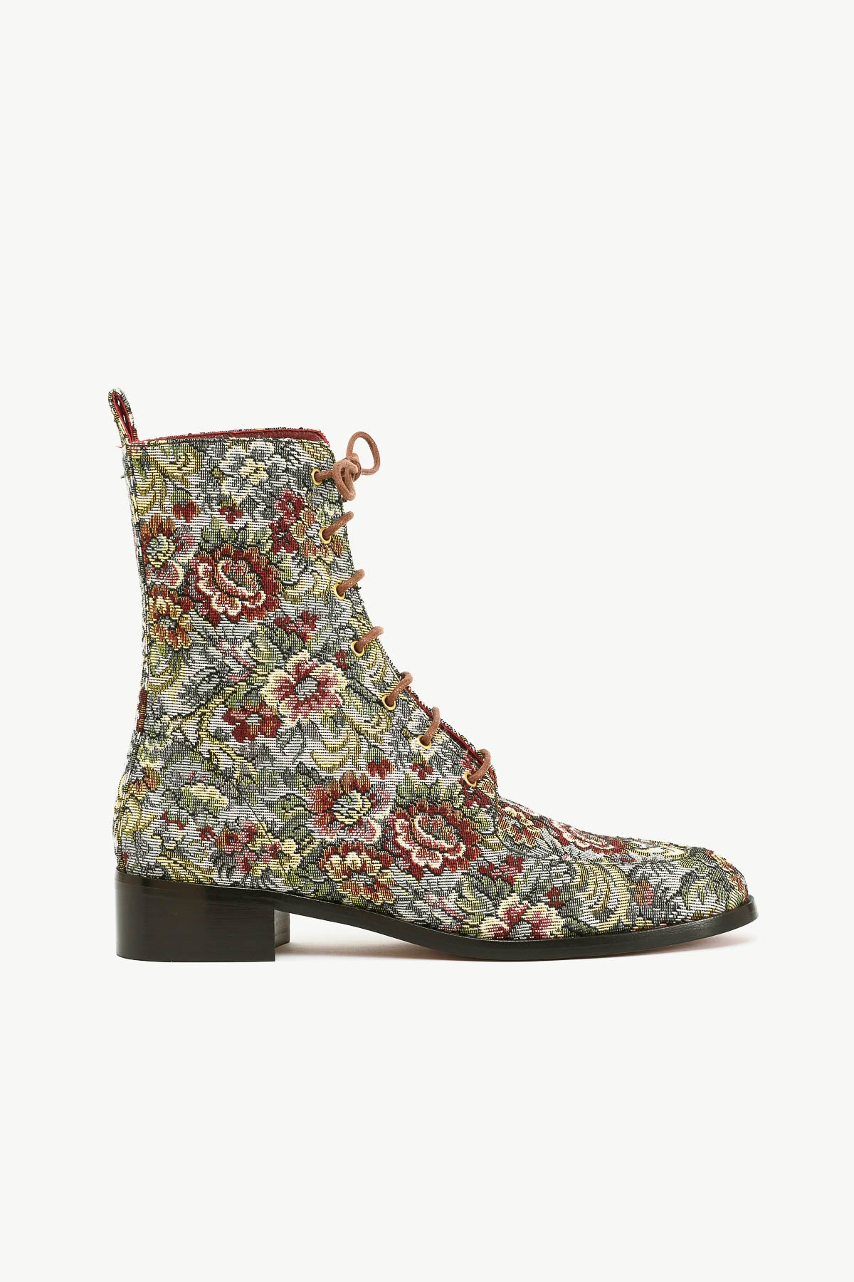 Catalina Ankle Boot in Gobelin and Leather
