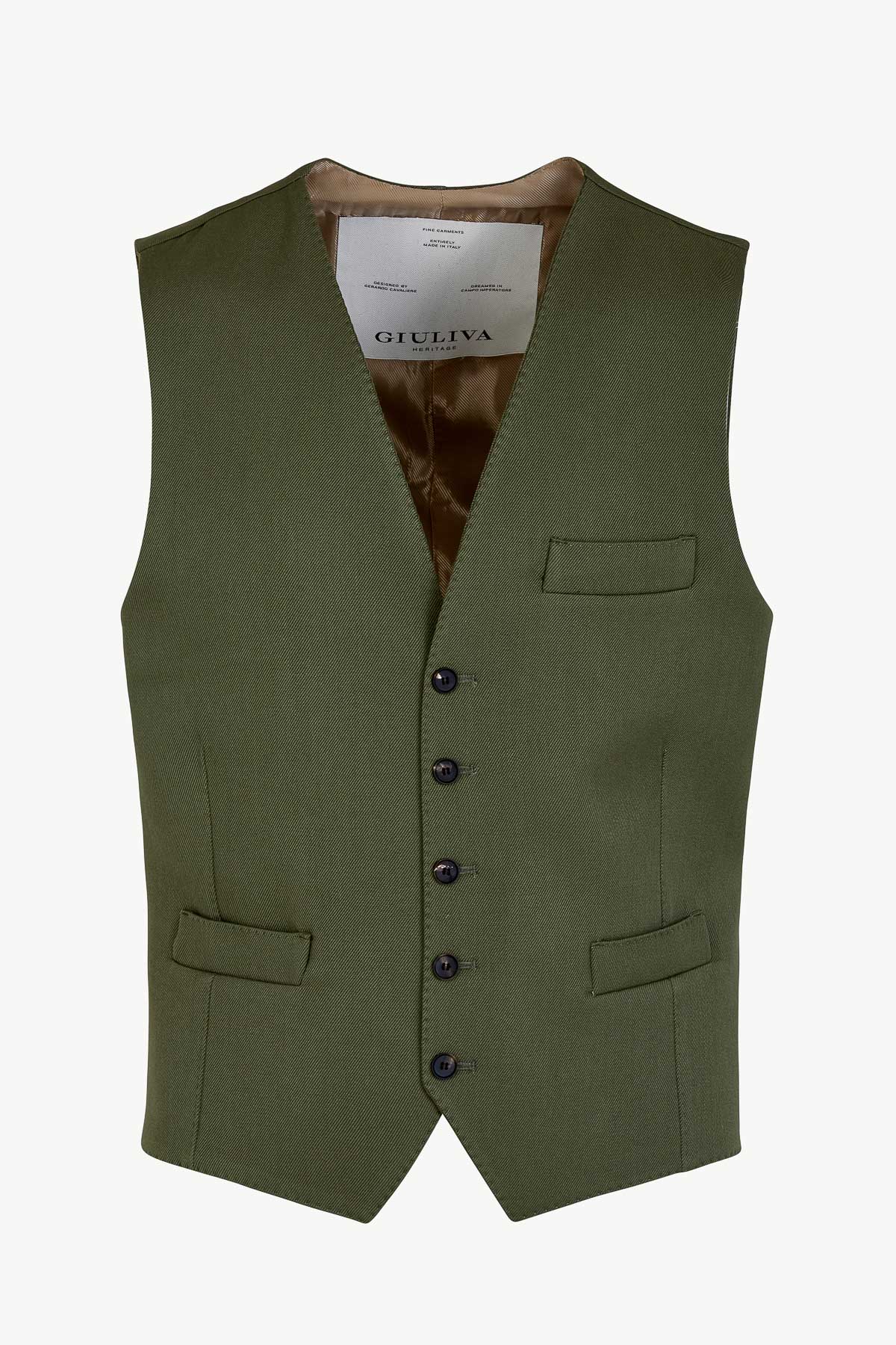 Giano Waistcoat in Wool Drill