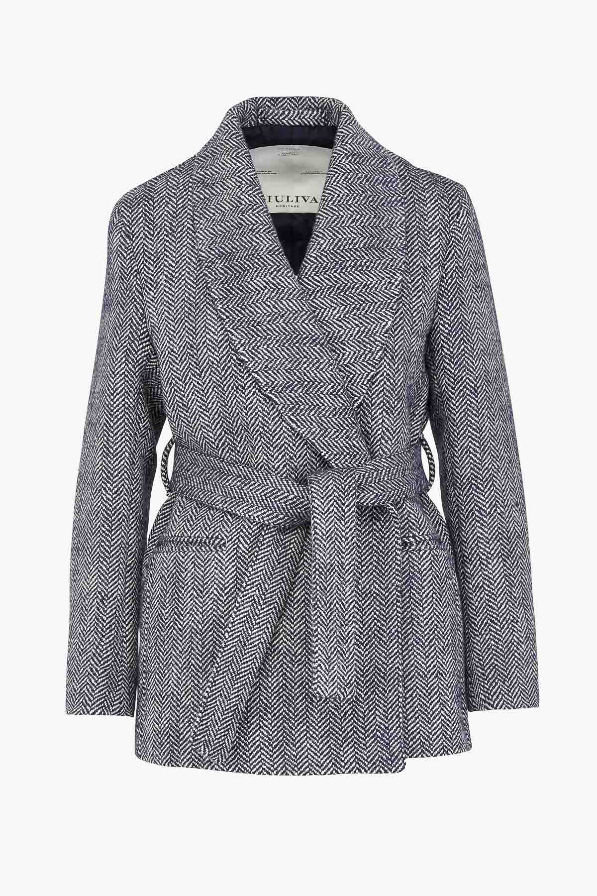 Linda Blazer in Wool Herringbone