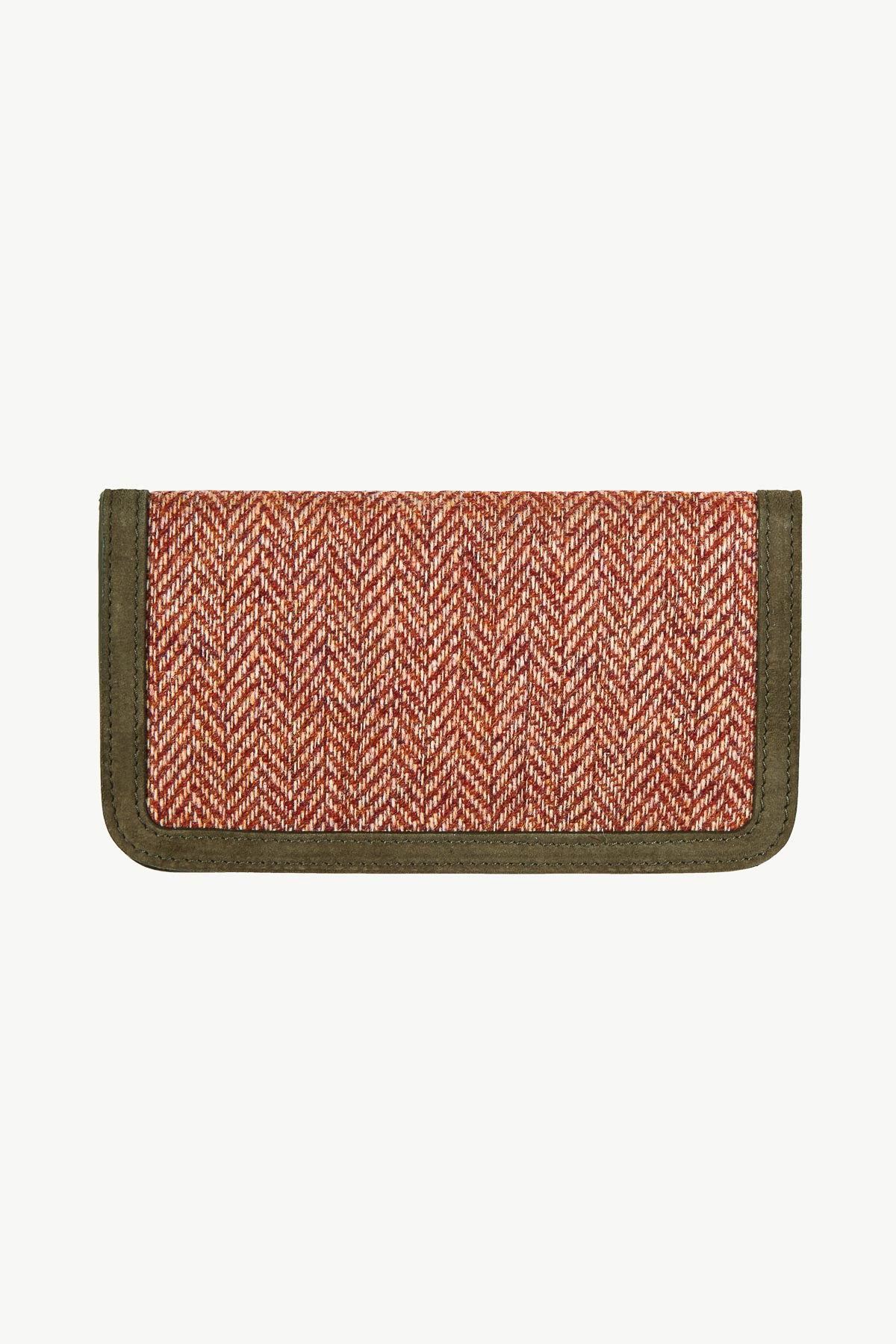 Tobacco Pouch in Wool Tweed and Suede