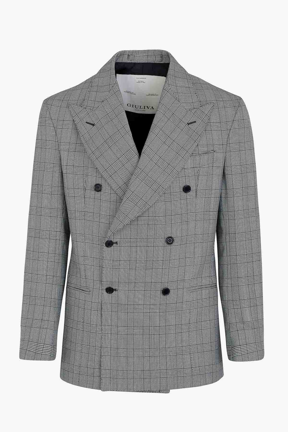 Stefano Blazer in Wool Glen Check