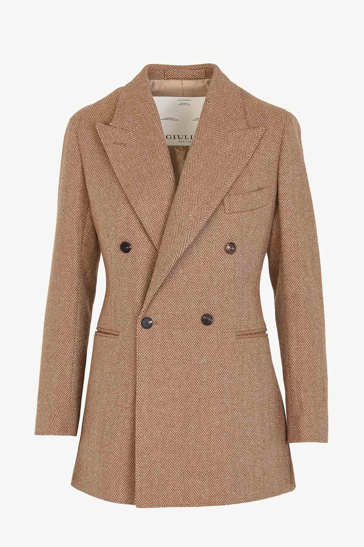 Stella Blazer in Wool Herringbone