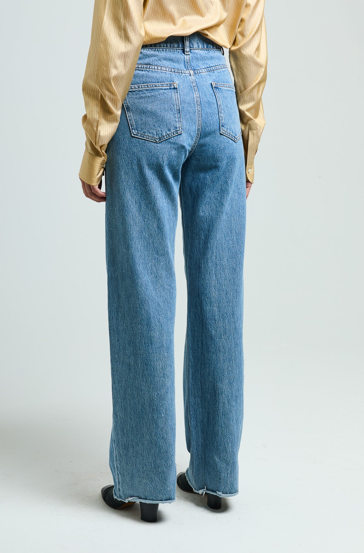 celine dylan jeans エディ期　archive opium Celine × Hedi Slimane Dylan Flare Jeans in Pure Black | Grailed