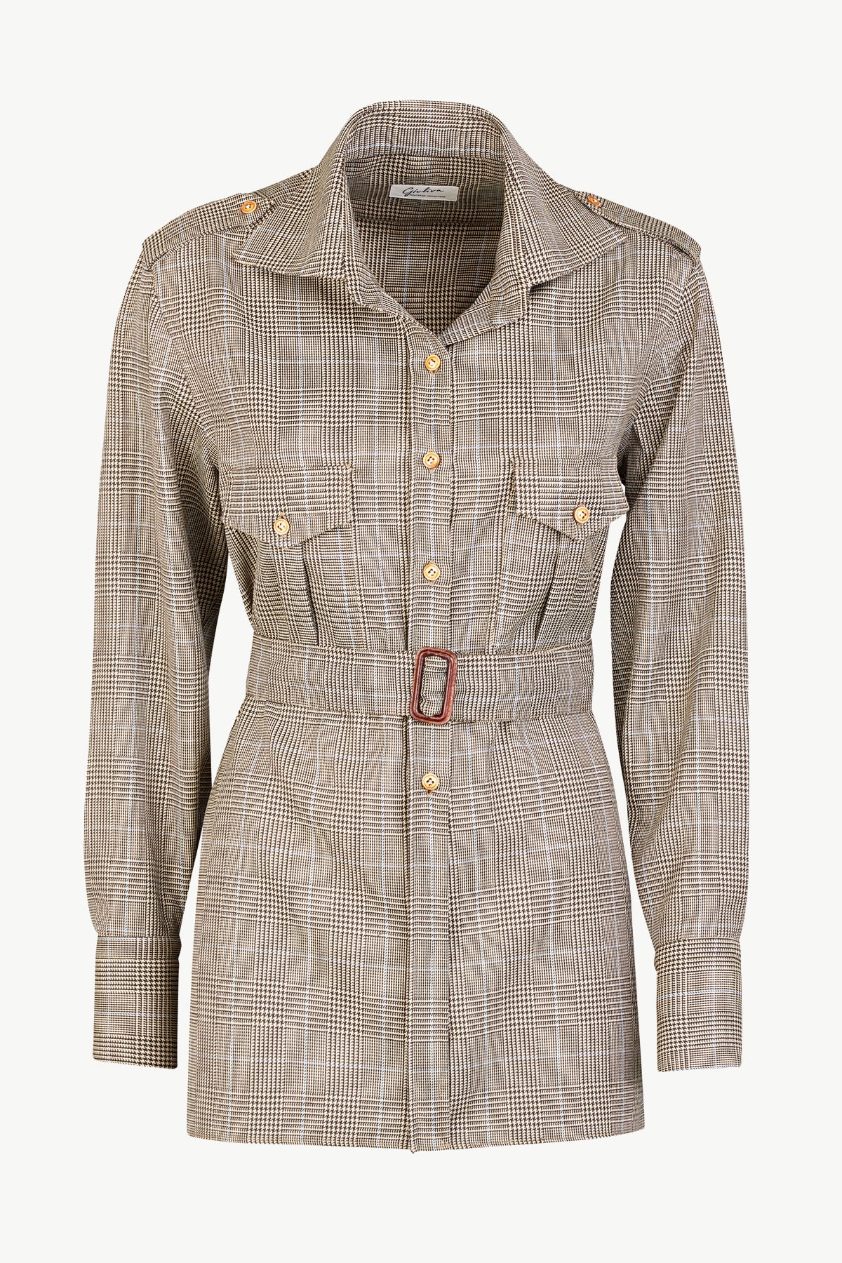 Aurora Shirt in Wool Glen Check