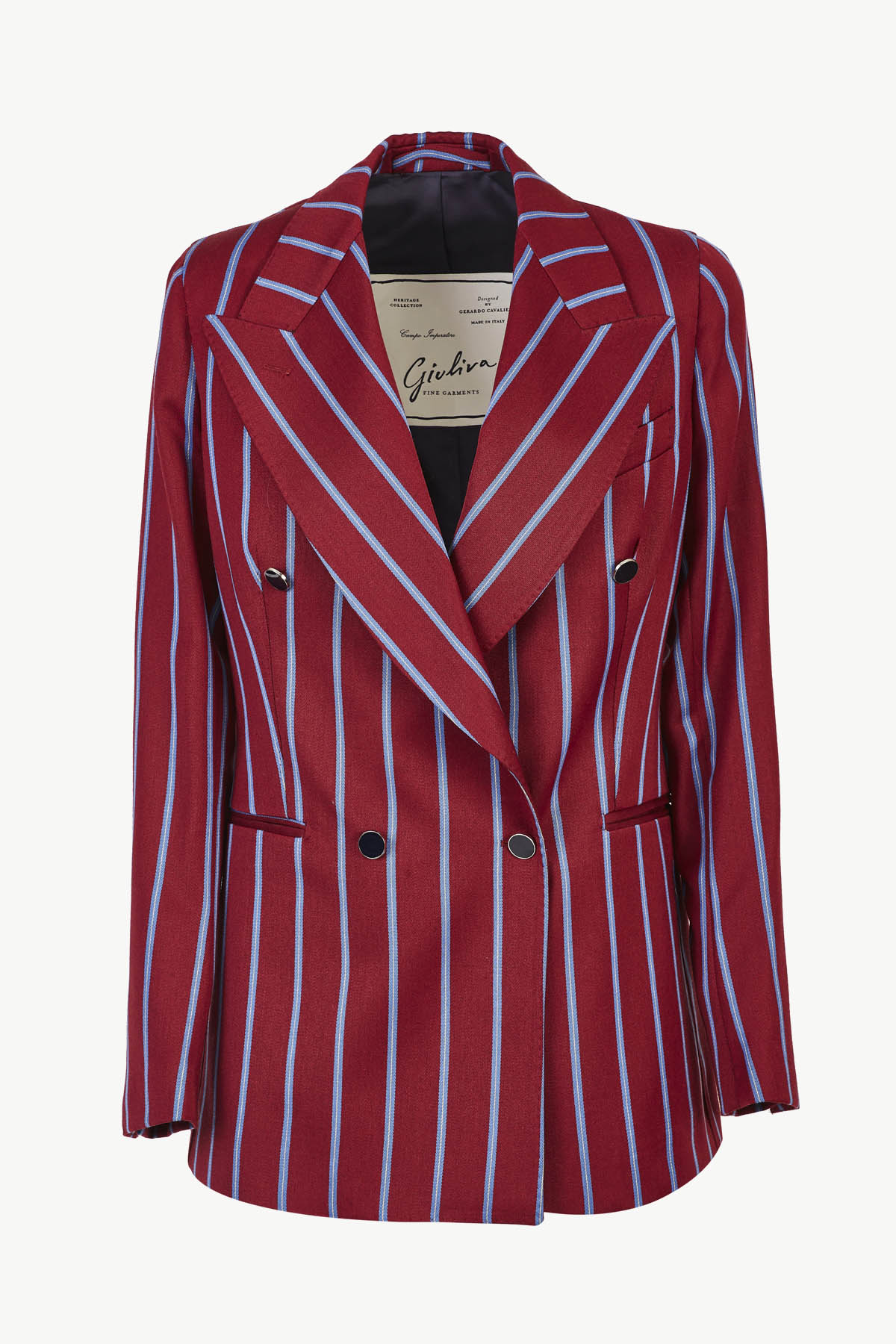 Stella Blazer in Lightweight Wool Pinstripe