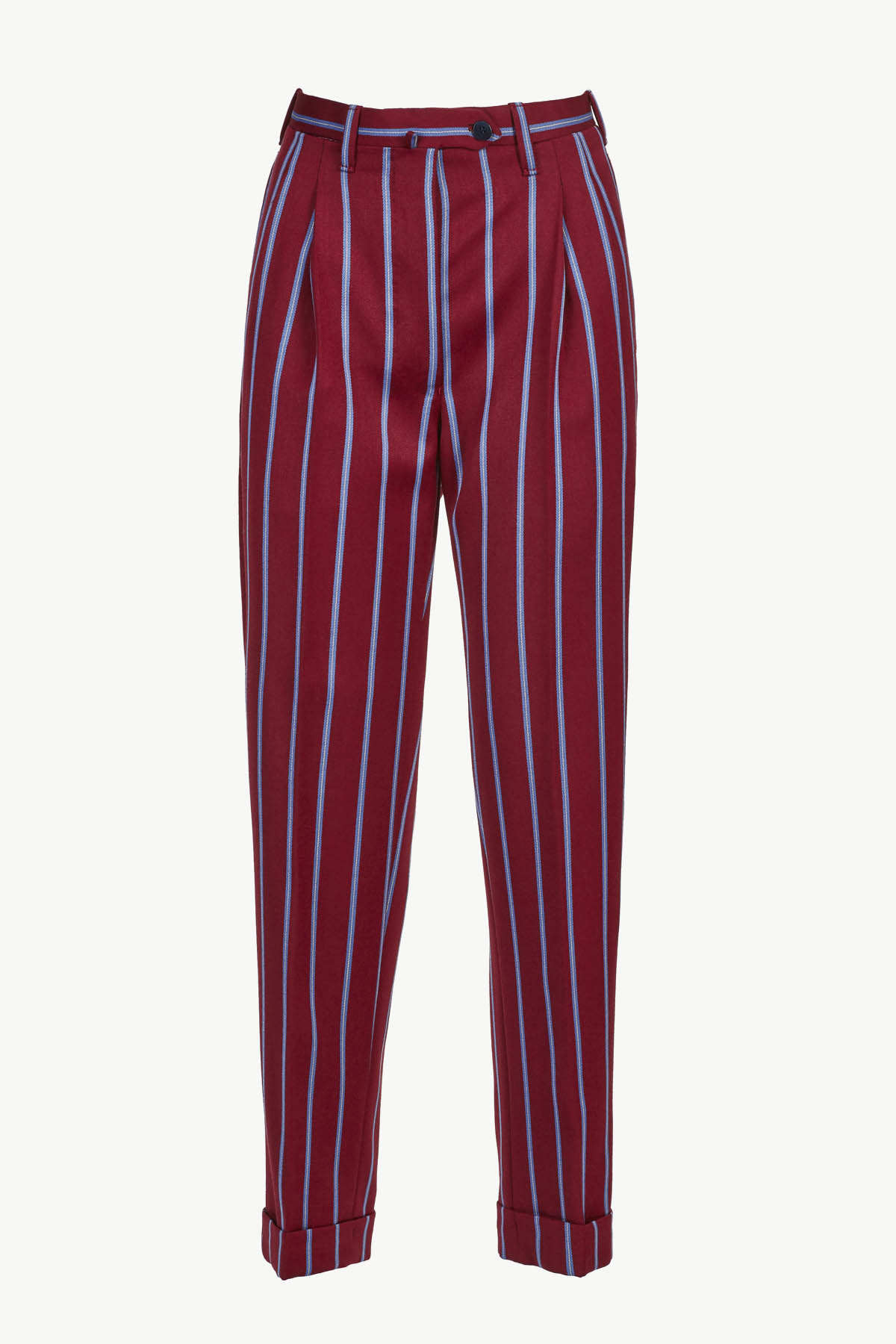 Stella Trousers in Lightweight Wool Pinstripe