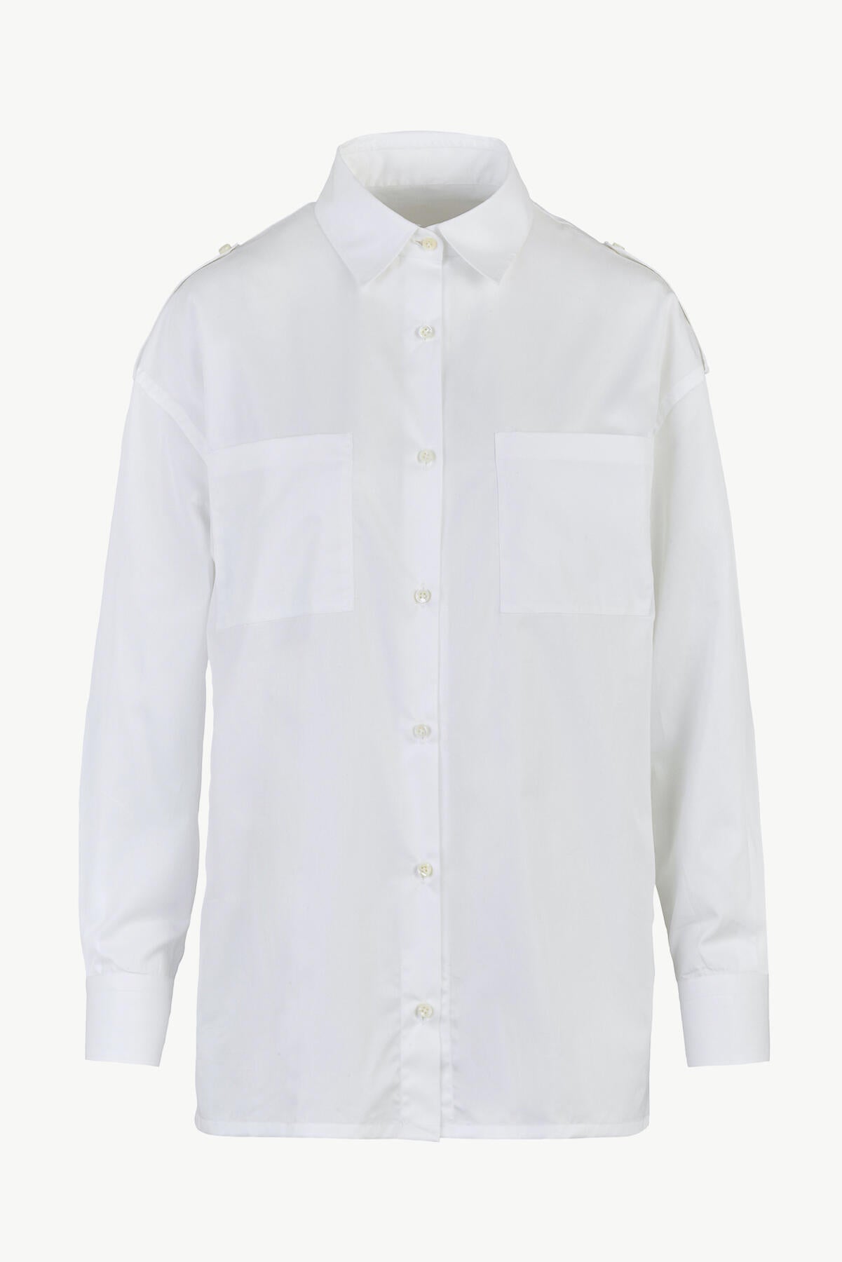 Linen and Silk Sheer Shirt in Pink with Patch Pockets and
