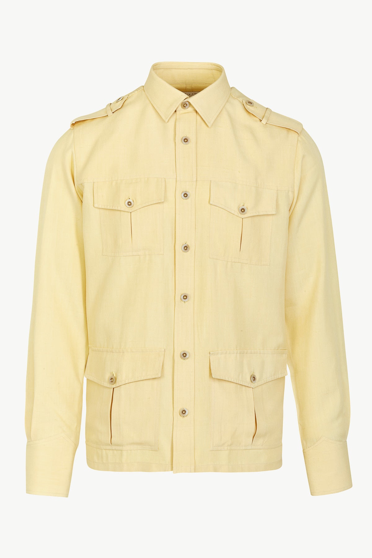 Cesare Shirt in Flamed Silk