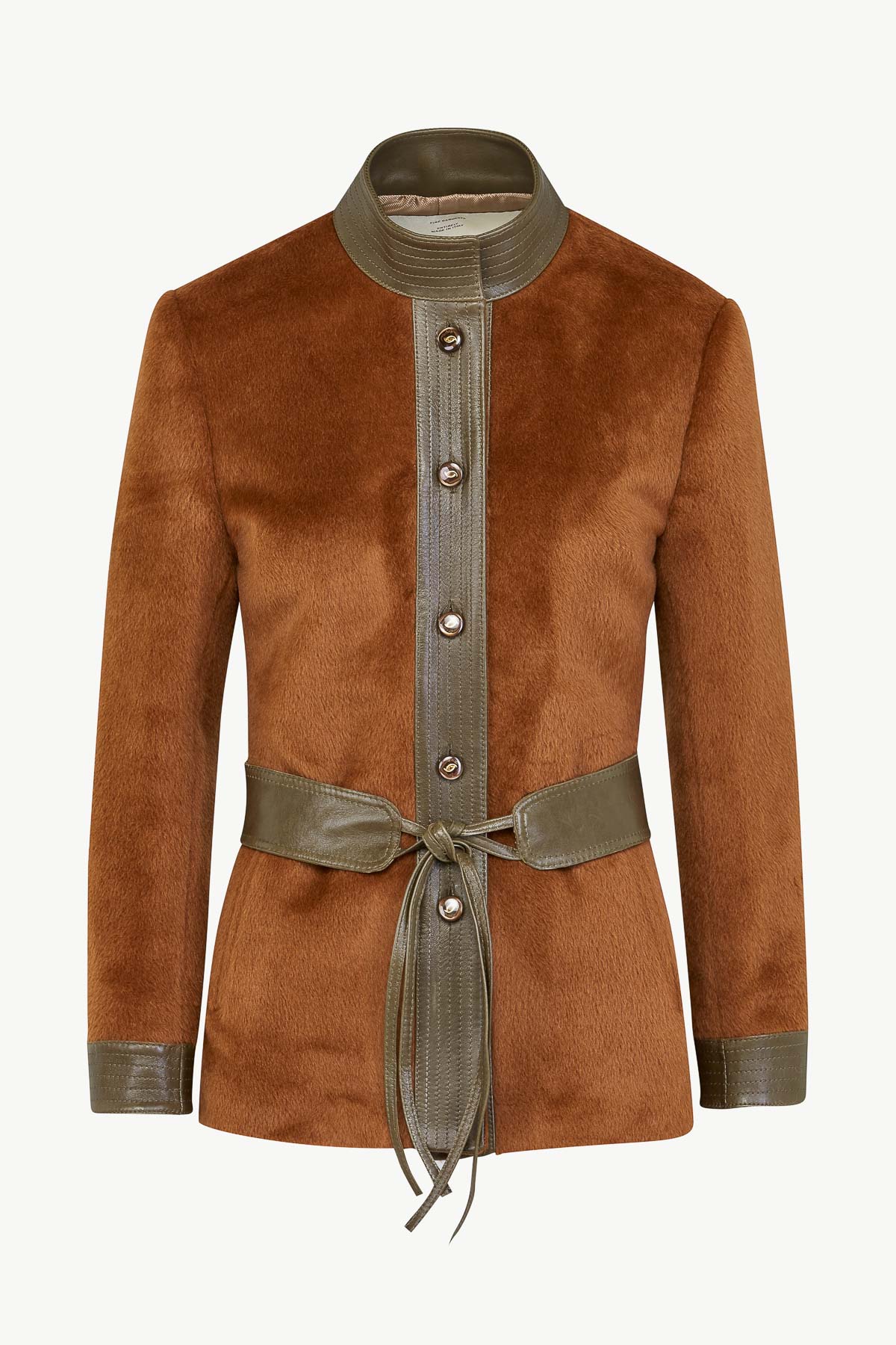 Cora Jacket in Alpaca, Wool and Leather