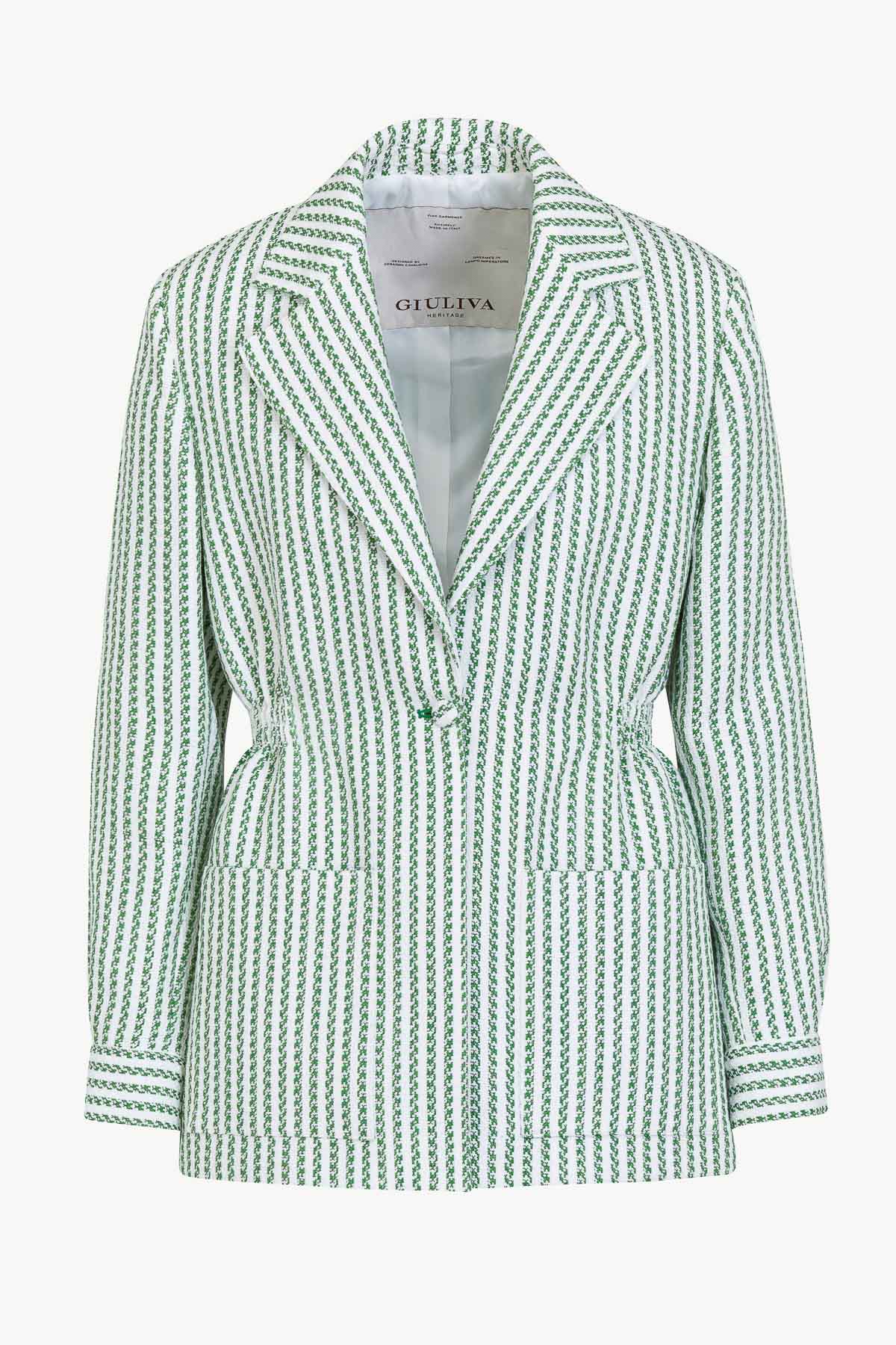 Elena Jacket in Cotton Stripes