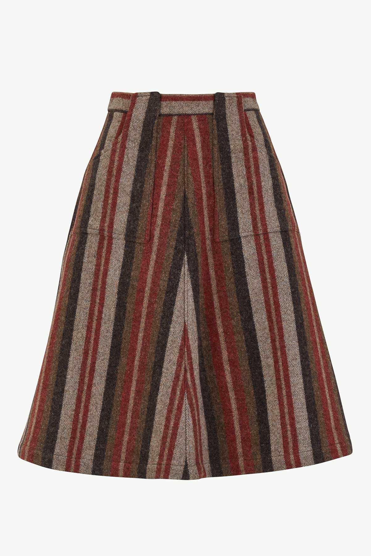 Flaminia Skirt in Wool Stripes