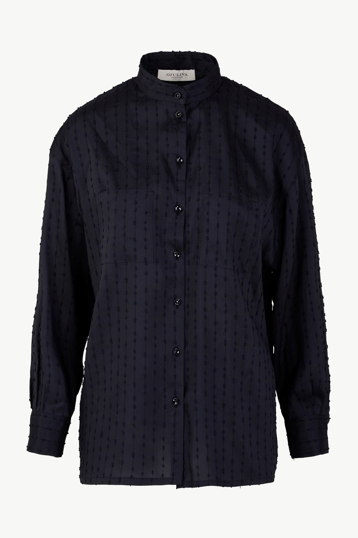 Ivy Shirt in Silk Blend Stripes