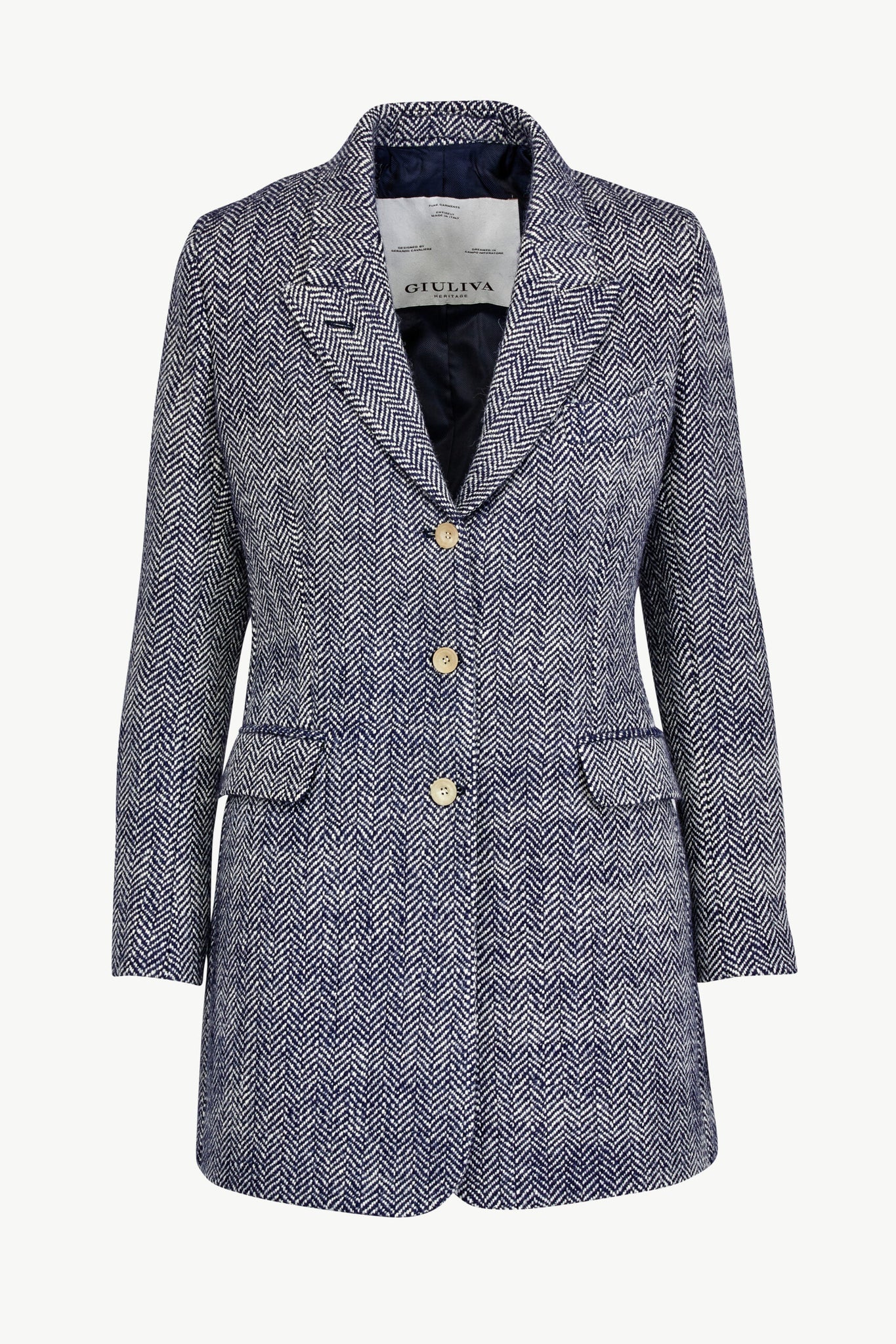 Karen Blazer in Wool Herringbone