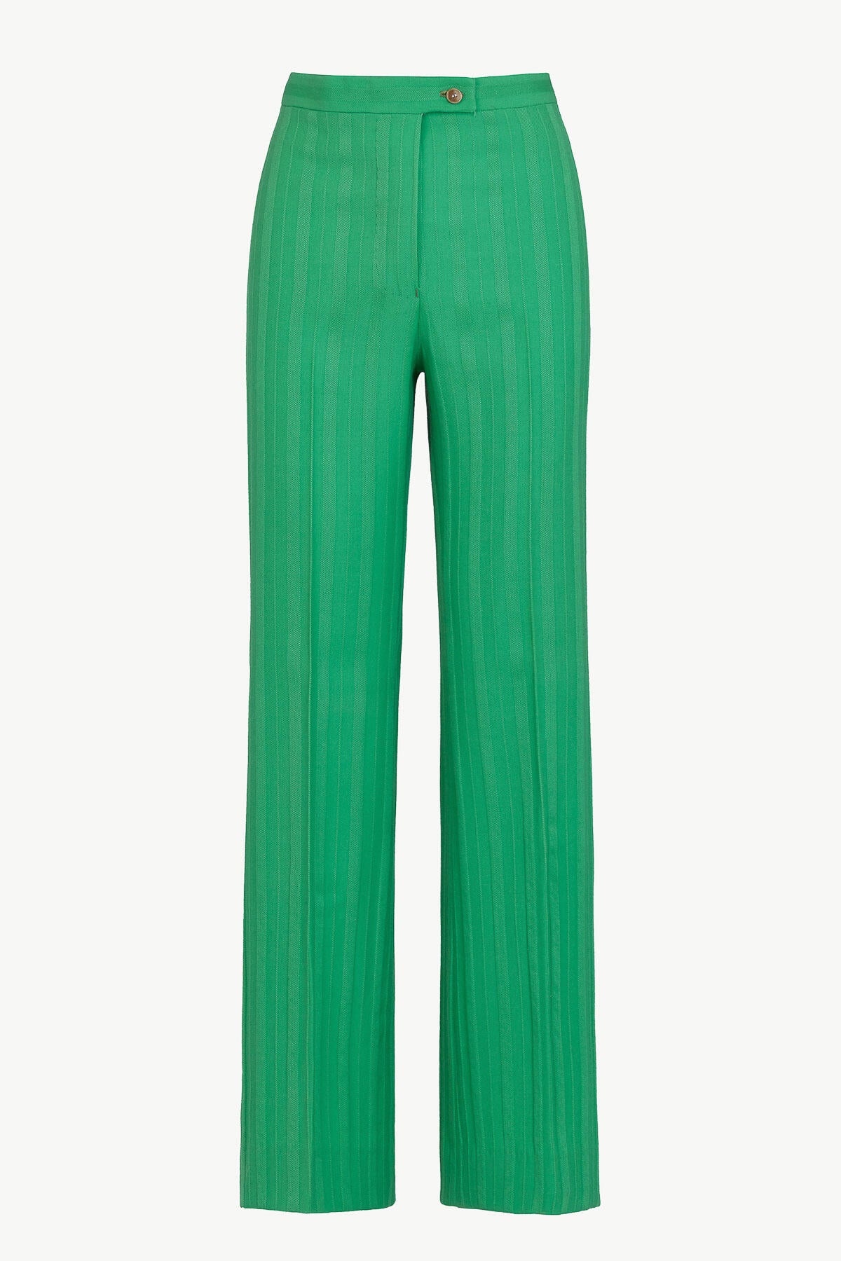 Laura Trousers in Virgin Wool Jacquard Stripes