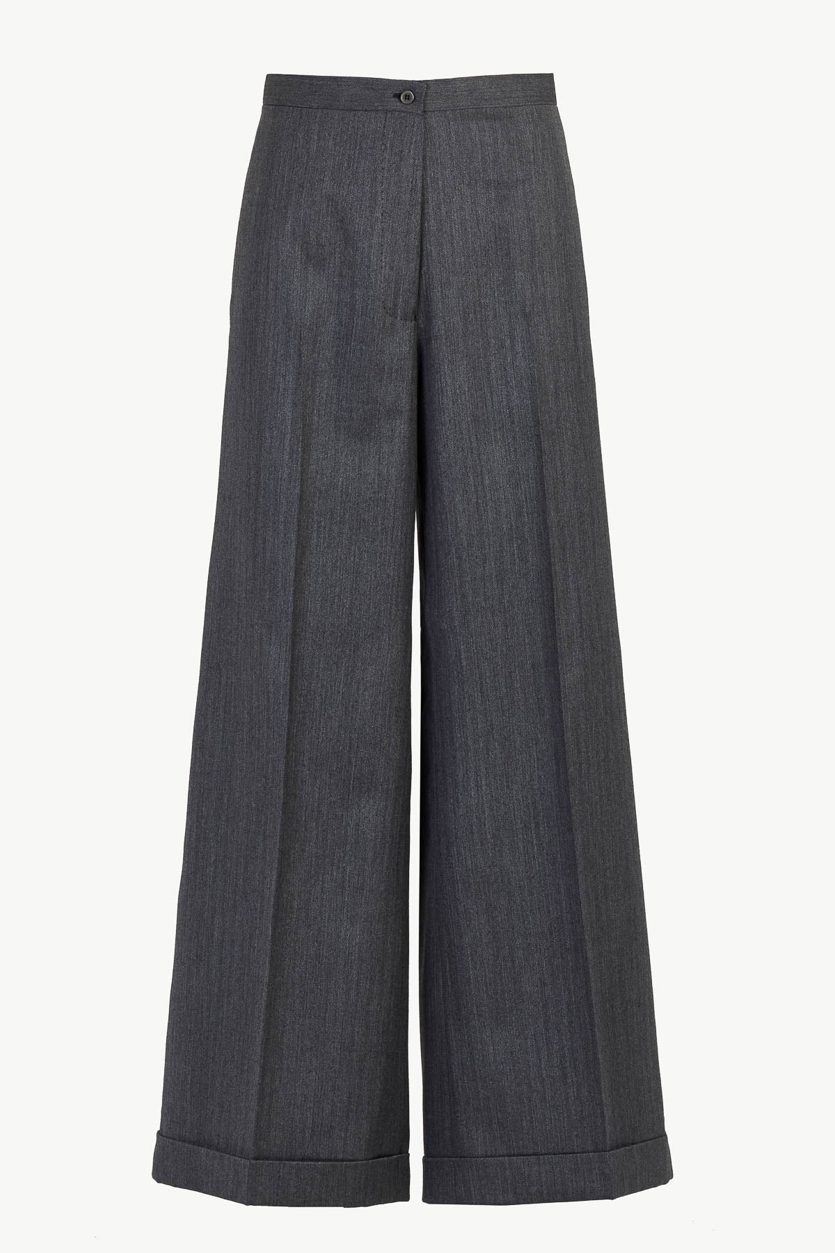 Leila Trousers in Wool Herringbone