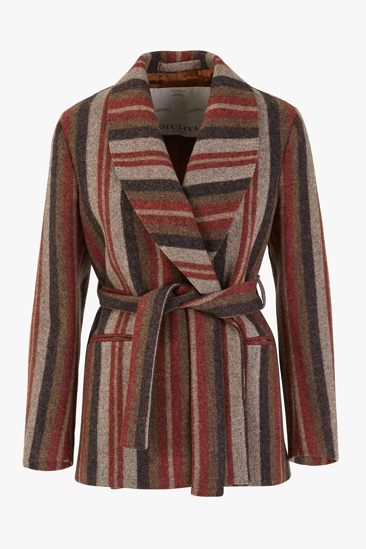 Linda Blazer in Wool Stripes