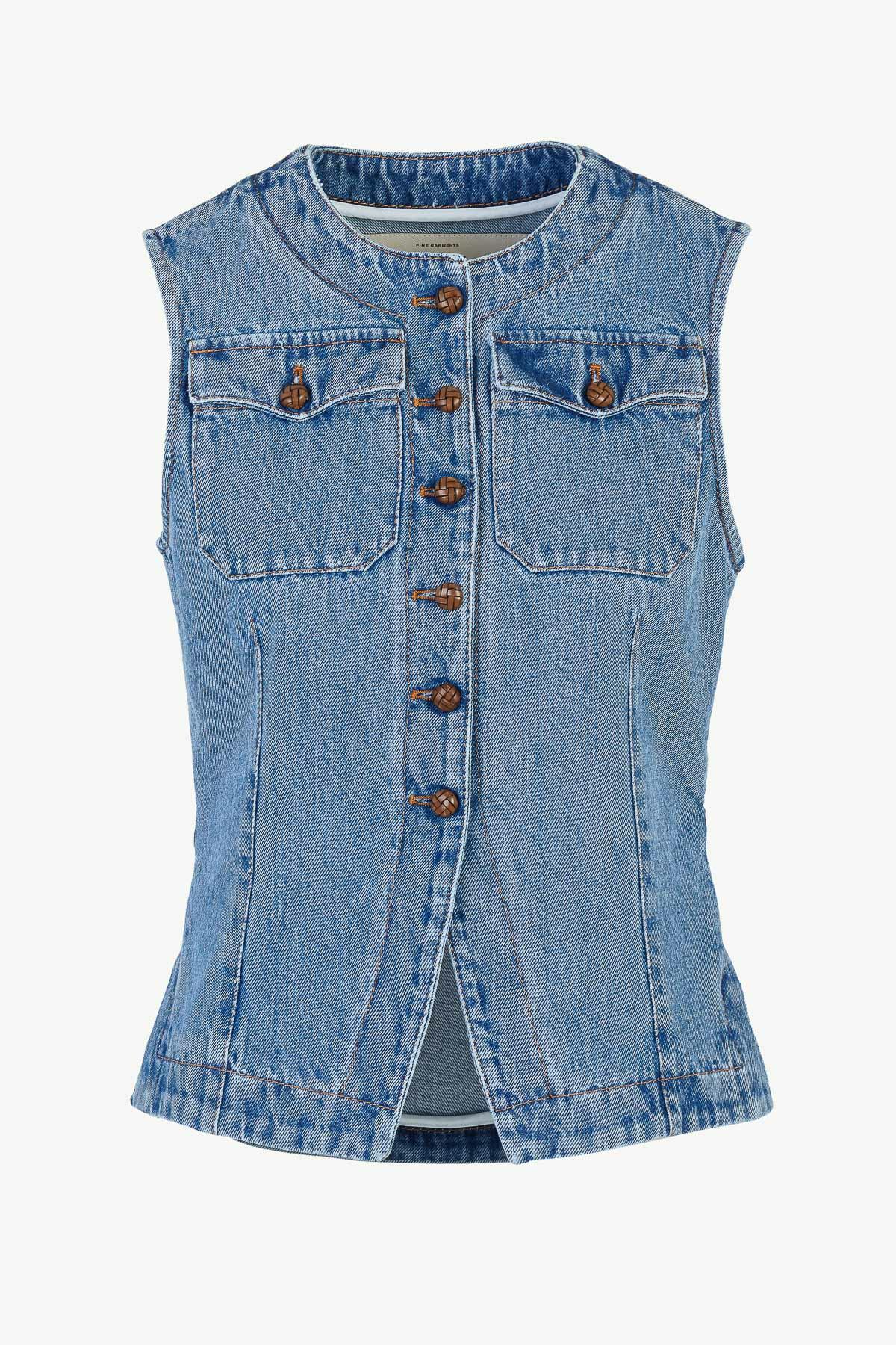 Lucia Vest in Denim