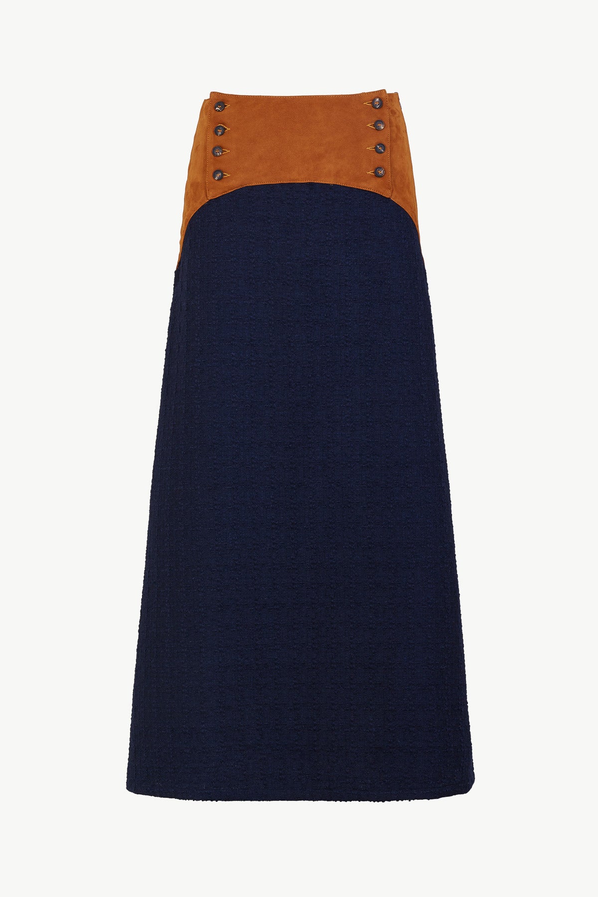 Luisa Skirt in Wool Bouclè and Suede