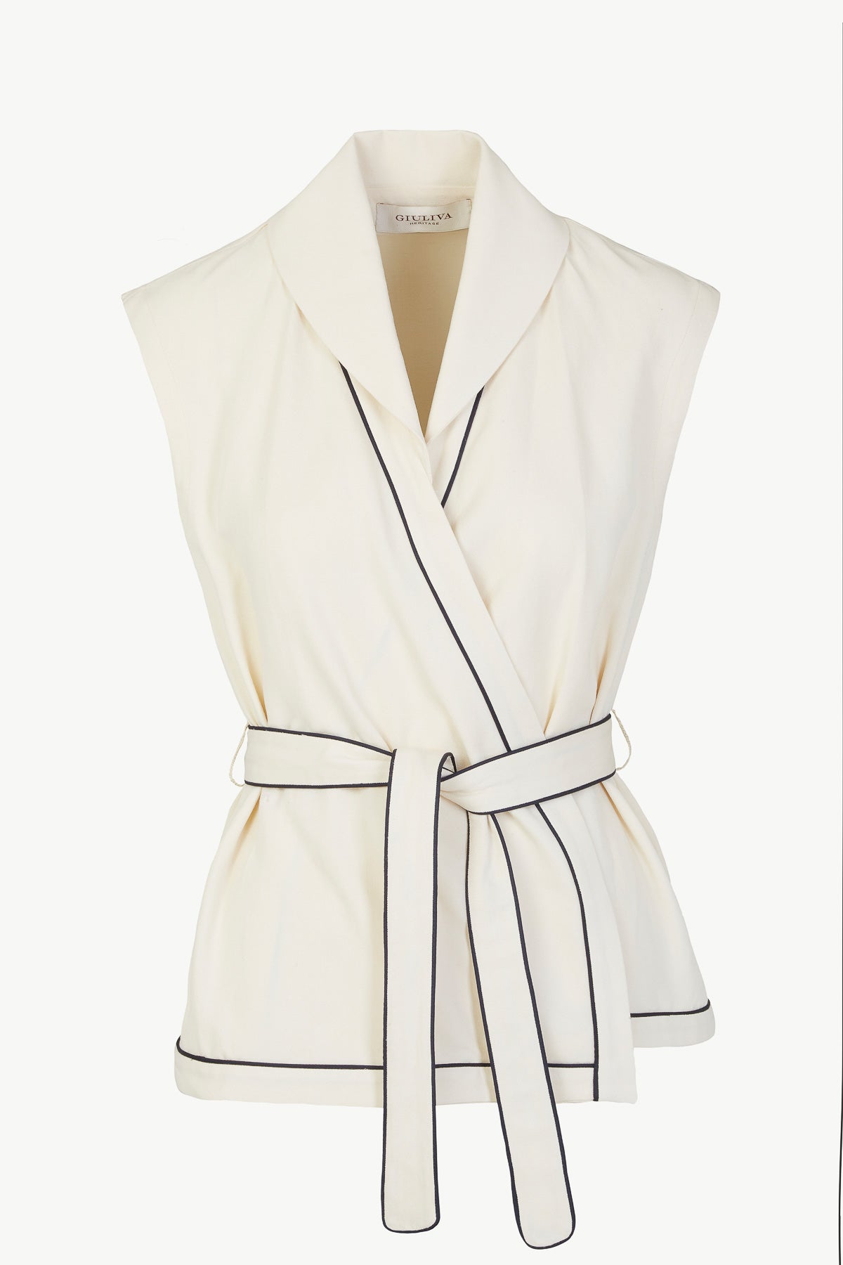 Serafina Vest in Silk and Linen Blend