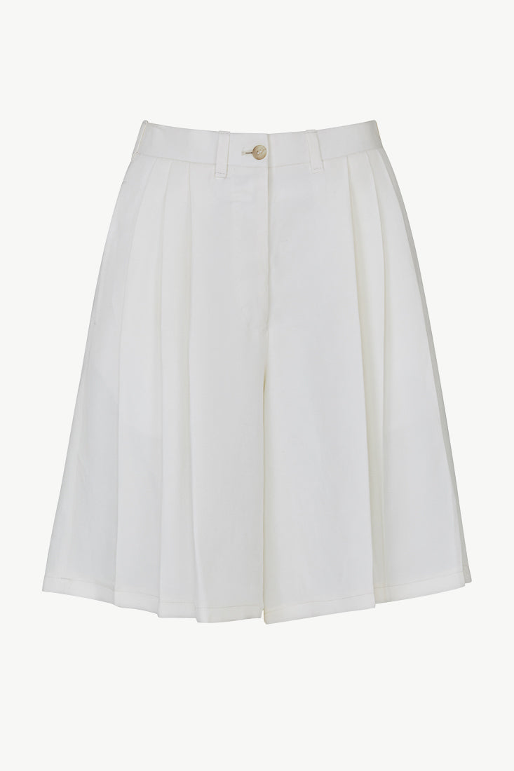 Victoria Bermuda in Linen Silk Blend