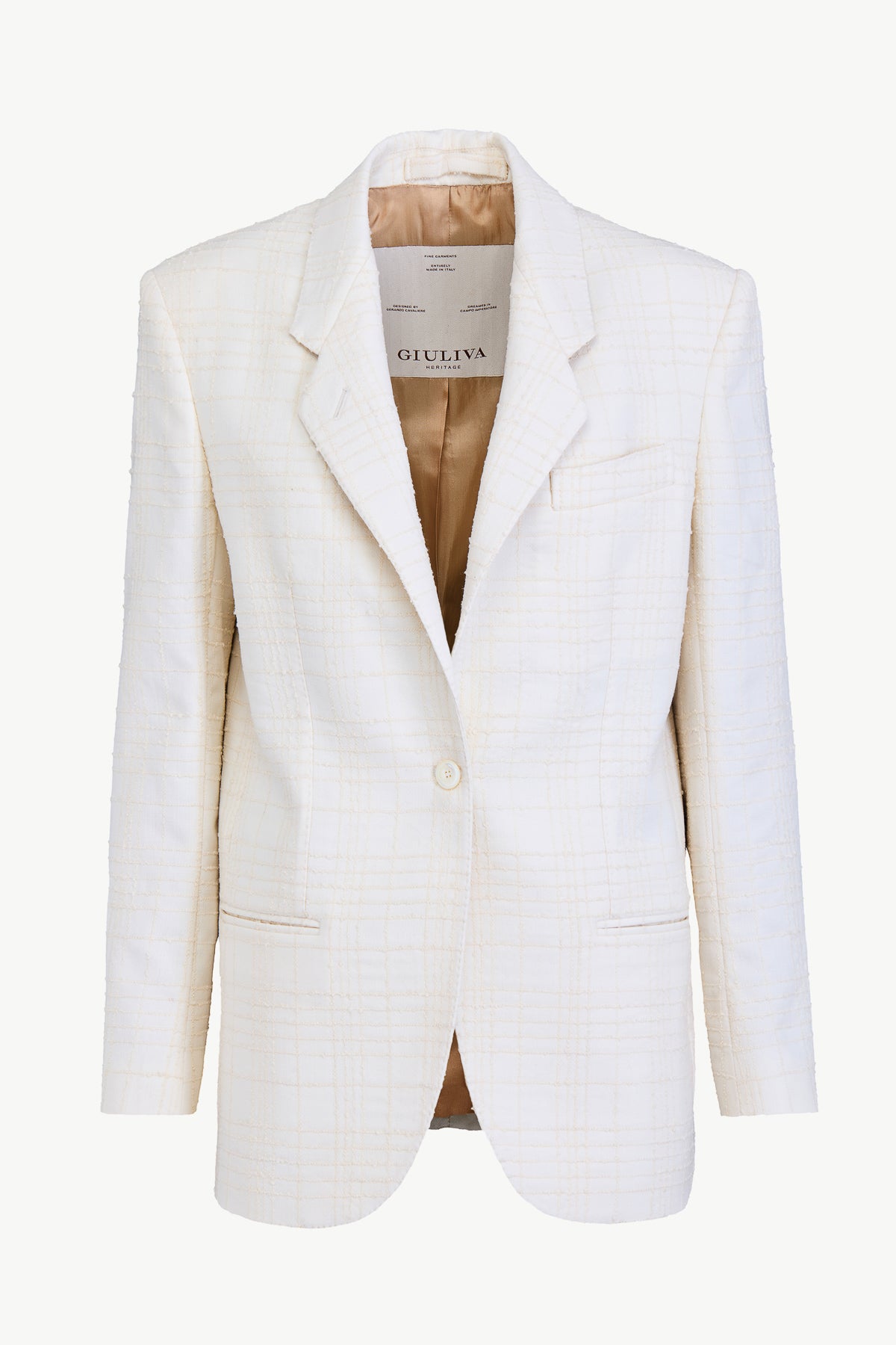 Angiolina Blazer in Wool Textured Check