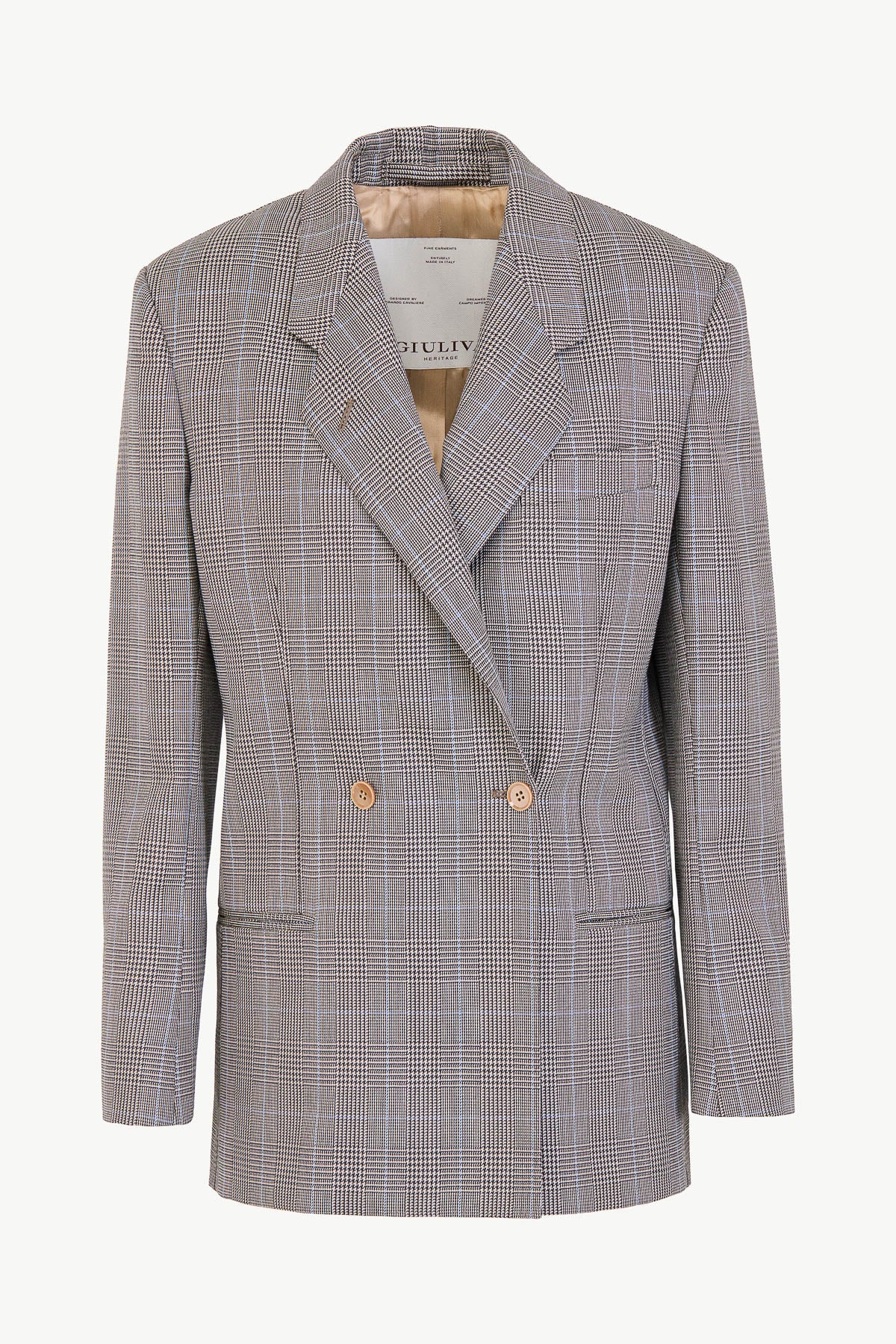 Anna Blazer in Wool Glen Check