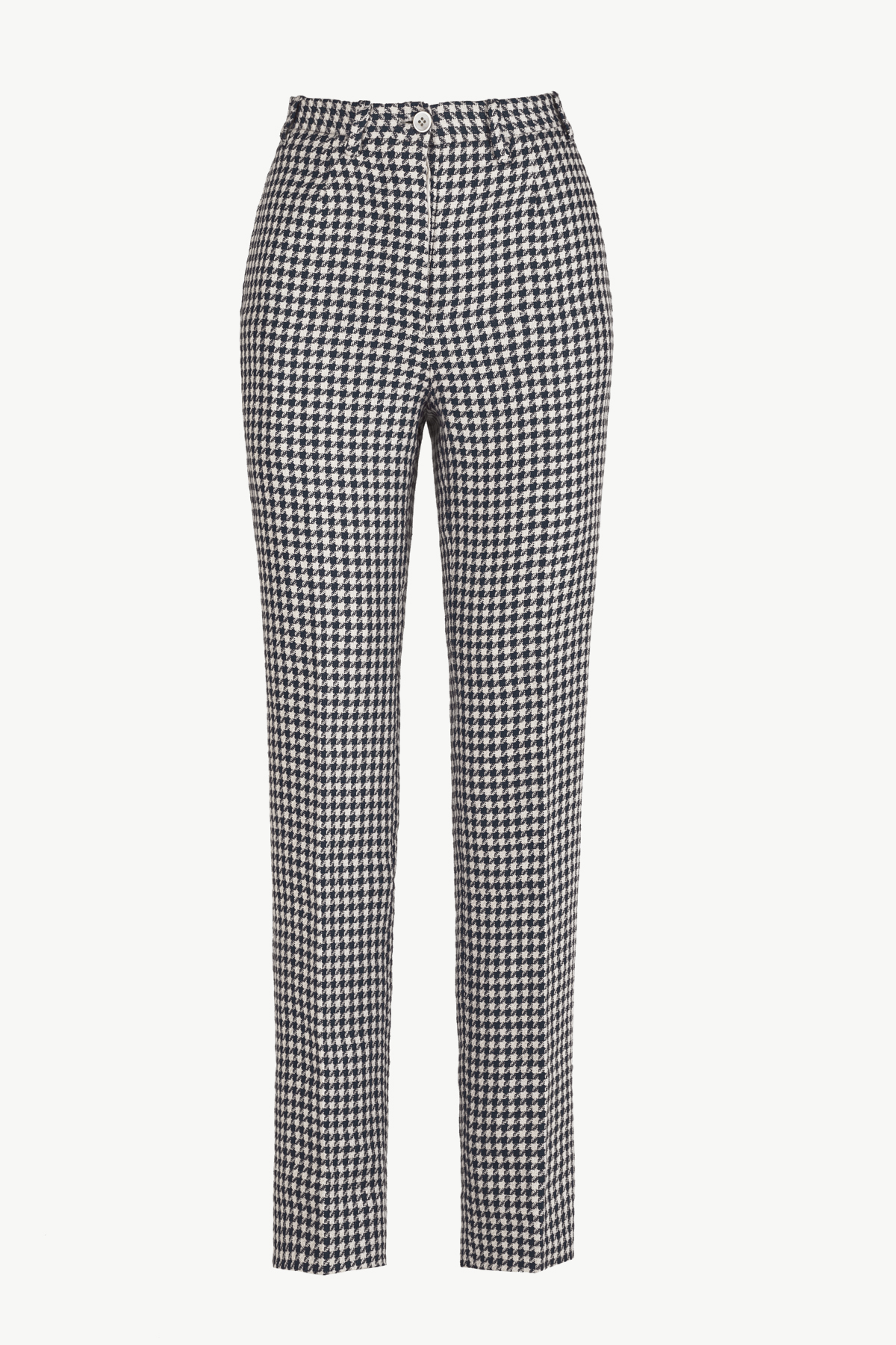 timer Machu Picchu alias Altea Trousers in Linen Houndstooth - Giuliva Heritage